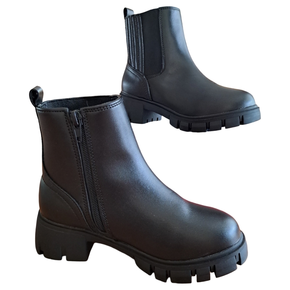 Mia Kids Ankle Boots Virjinia Black Girls Size 1 New With Box